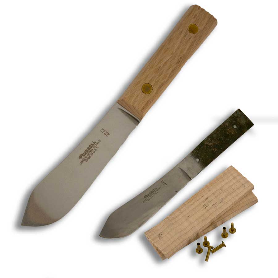 Green River Knife Kits Sheath Knife Kit with Curly Maple Scales